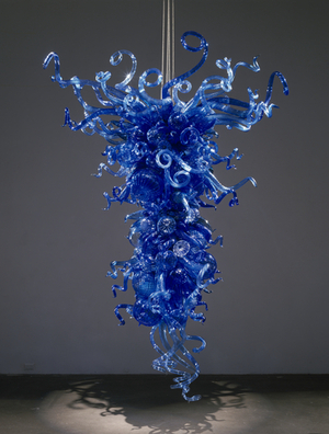 Electric Blue Chandelier by Dale Chihuly