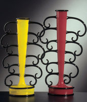 Yellow and Red with Black Leaves by Dante Marioni