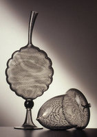 Black Reticello Leaf and Acorn by Dante Marioni