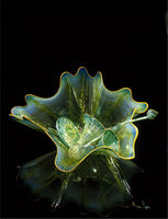 Pine Frost Green Persian Set with Daffodil Lip Wraps by Dale Chihuly
