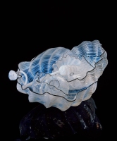 <i>Clam White Seaform Set with Flint Lip Wraps, 2000</i> by Dale Chihuly