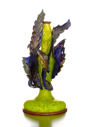 Cassel Yellow Venetian with Gilded Lapis Lazuli Leaves, 2002